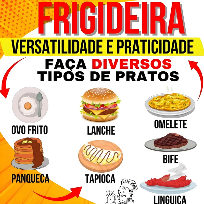 Frigideira Anti Aderente 3 em 1 Multiuso