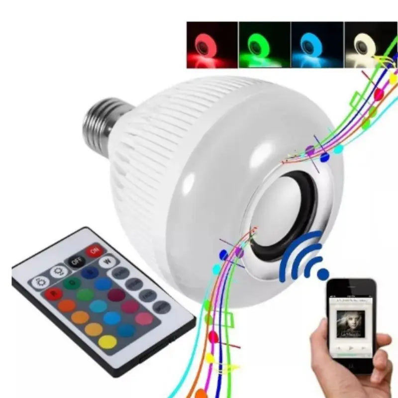 Lampada Led musical com Bluetooth Caixa de Som