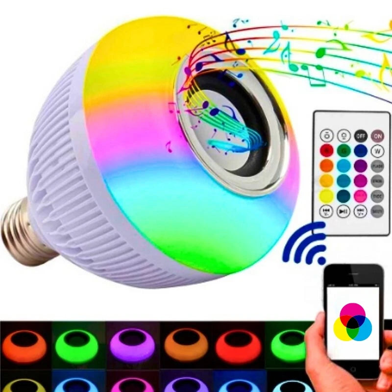 Lampada Led musical com Bluetooth Caixa de Som